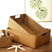Woven Seagrass Basket for Home Decor
