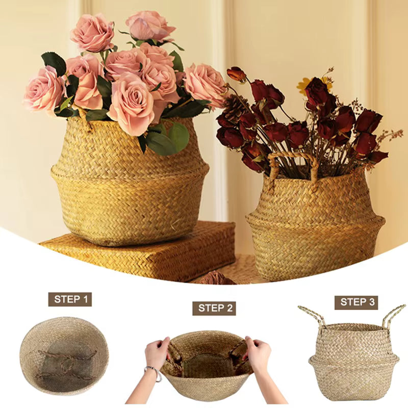 Seaweed Wicker Basket