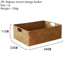 Woven Seagrass Basket for Home Decor