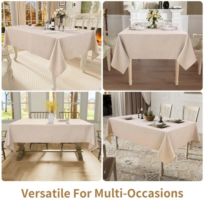 Textured Rectangle Linen Table Cloth