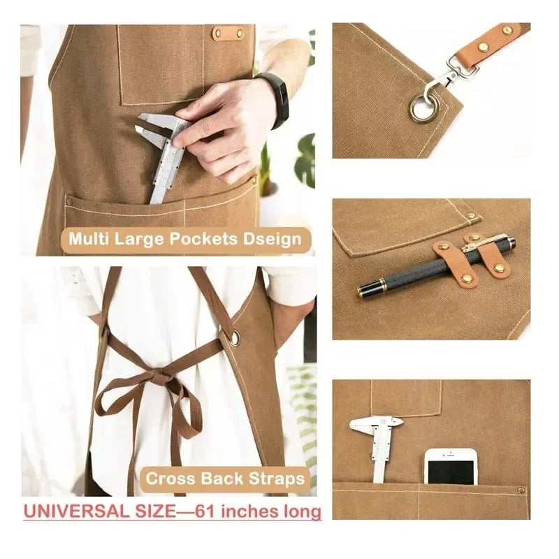Canvas Apron With Pockets