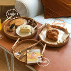 Handwoven Rattan Tray, Eco-Friendly Organizer