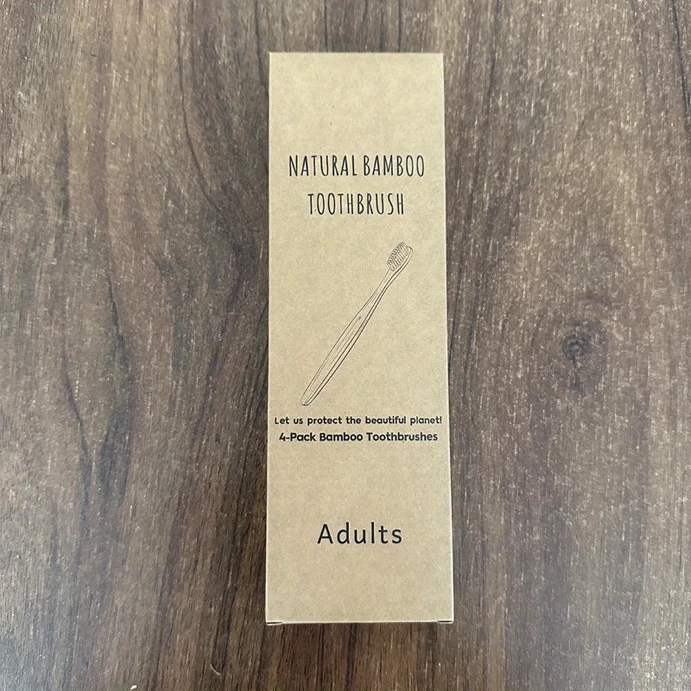 Wooden Cylindrical Bamboo Toothbrushes