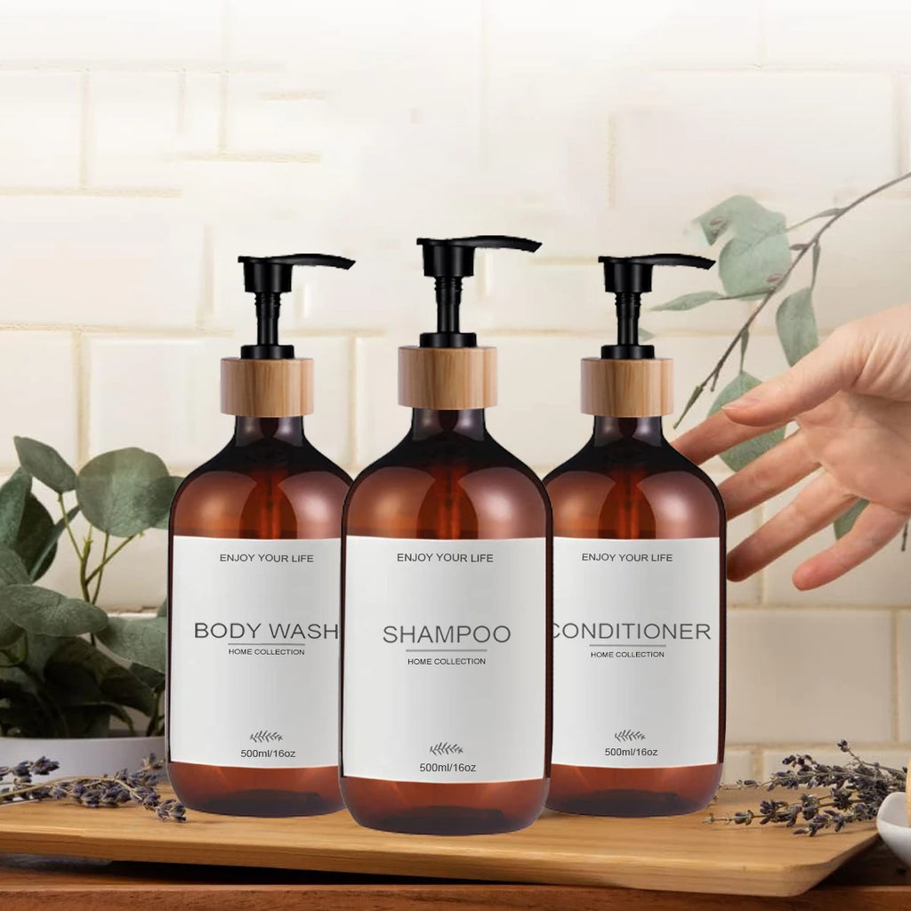 Shampoo and Conditioner Bottles Dispenser 3 Pack
