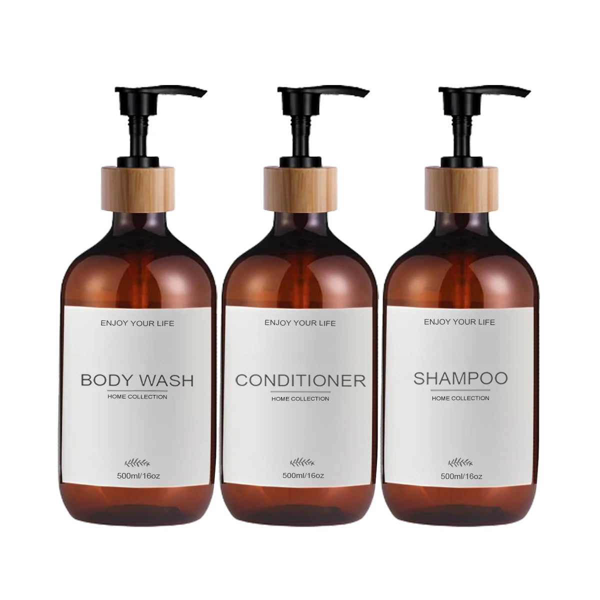 Shampoo and Conditioner Bottles Dispenser 3 Pack