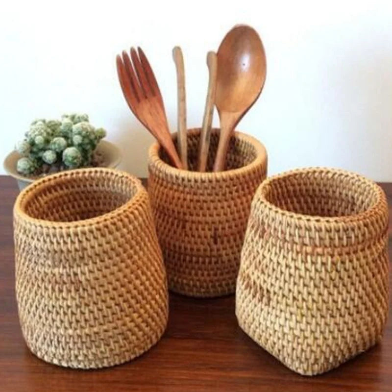 Rattan Tableware Storage