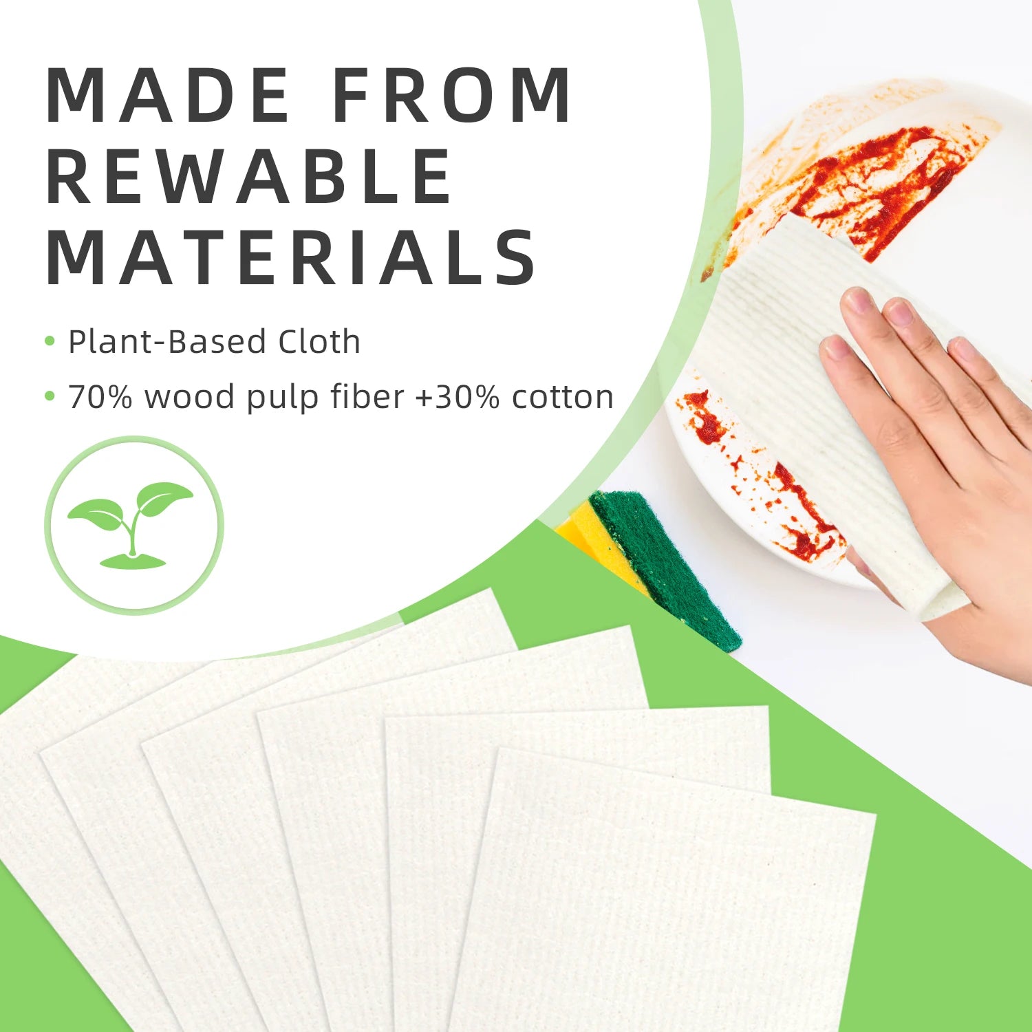 Super Absorbent Cotton Cloth, Biodegradable