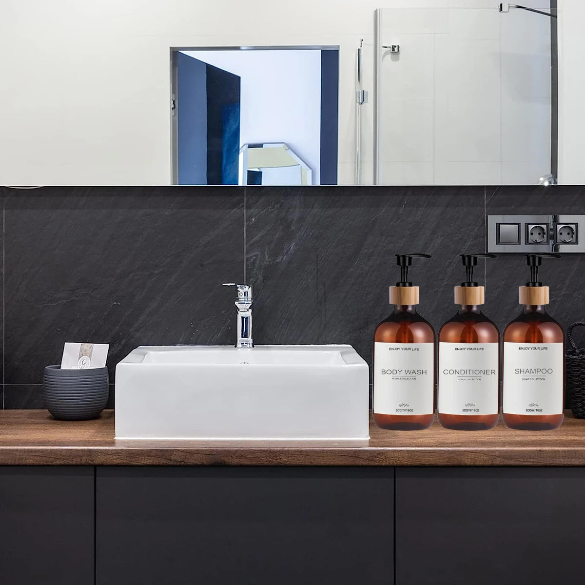 Shampoo and Conditioner Bottles Dispenser 3 Pack