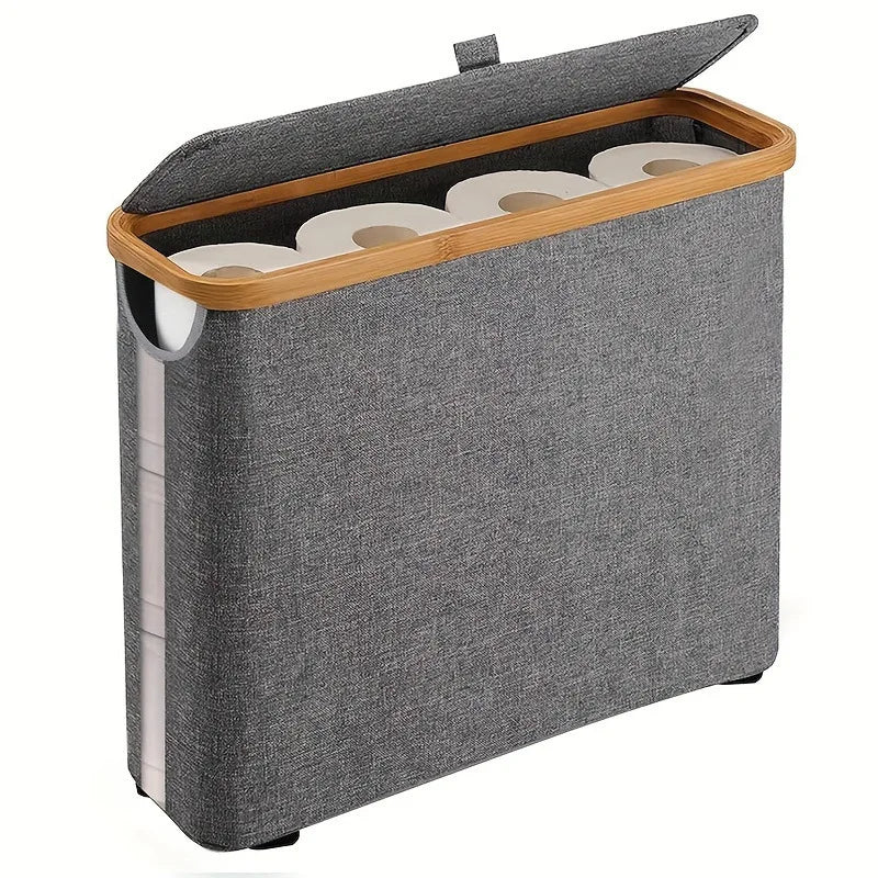 Bamboo Toilet Paper Storage Basket