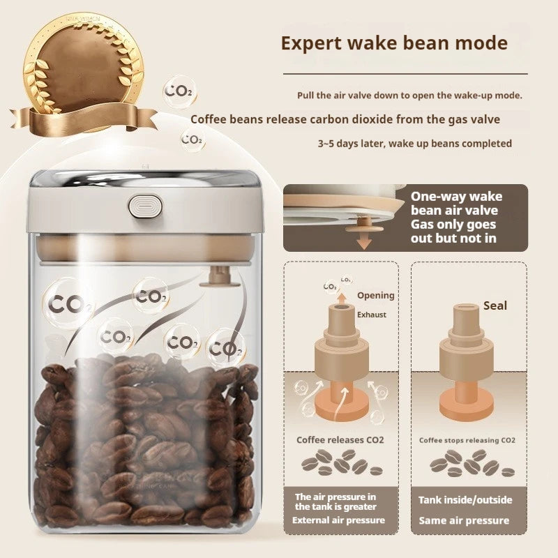 Vacuum Beverage Food Jar with Date Tracker