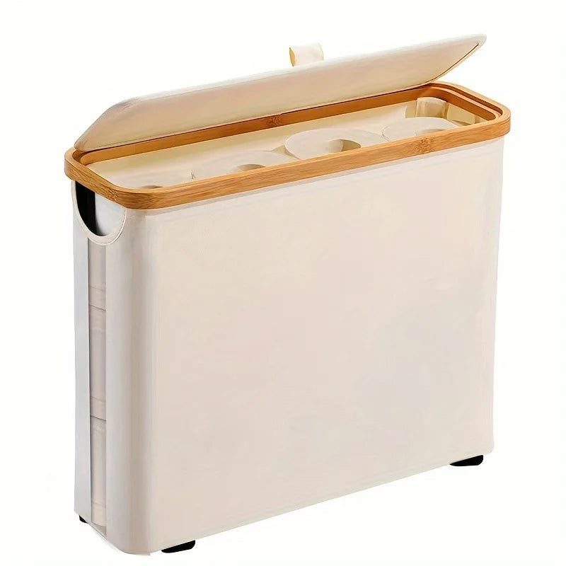 Bamboo Toilet Paper Storage Basket