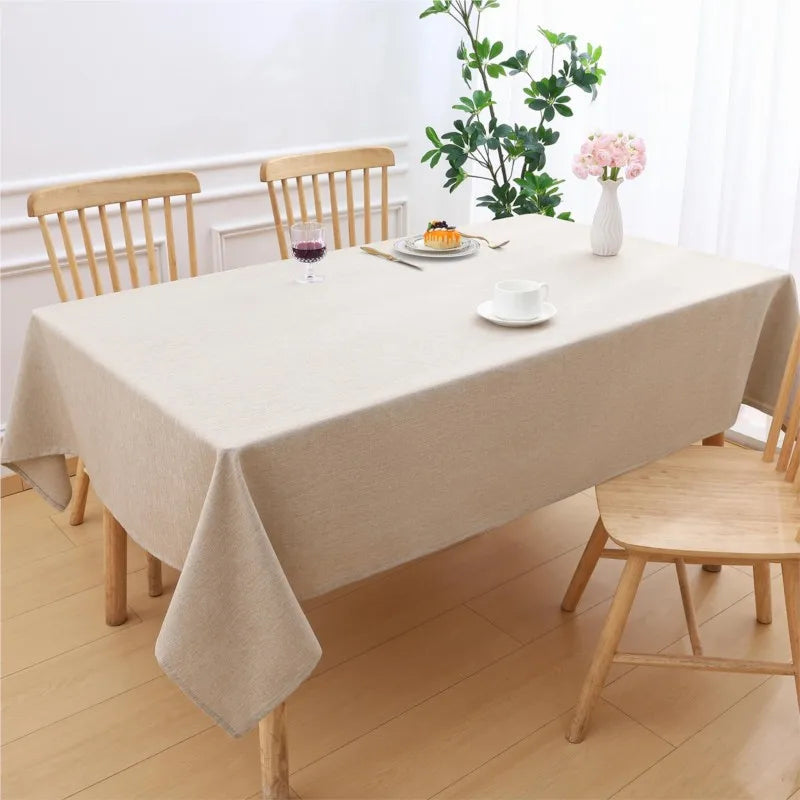 Textured Rectangle Linen Table Cloth