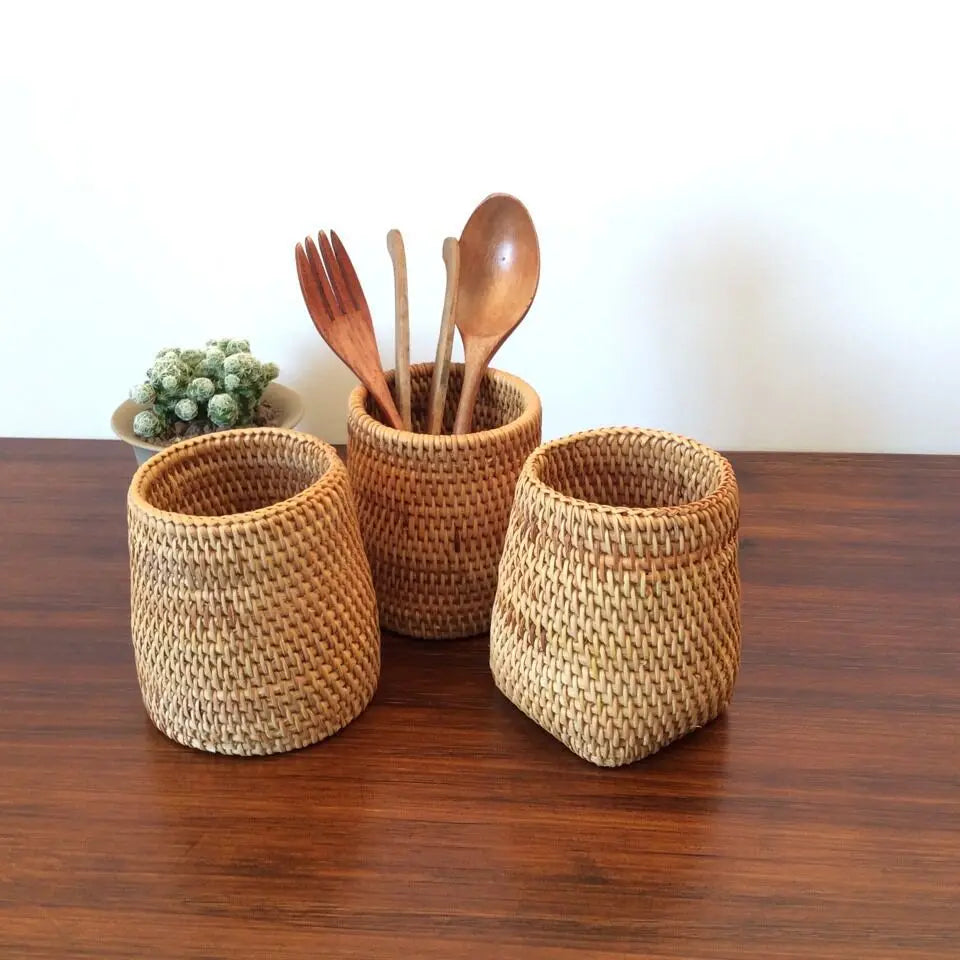 Rattan Tableware Storage
