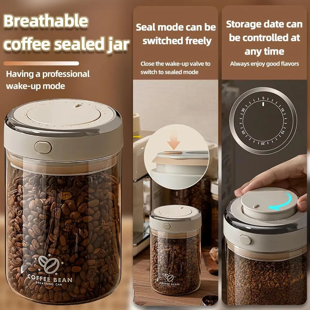 Vacuum Beverage Food Jar with Date Tracker