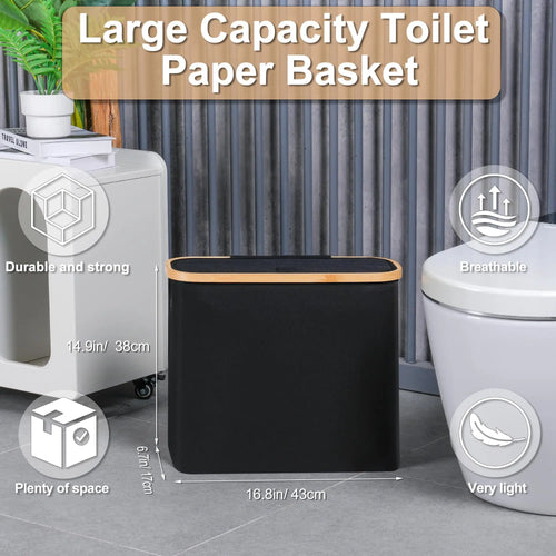 Bamboo Toilet Paper Storage Basket